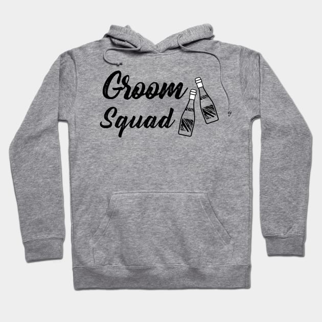 Groomsmen with Wine Bottle Wedding Gift Hoodie by Suniquin